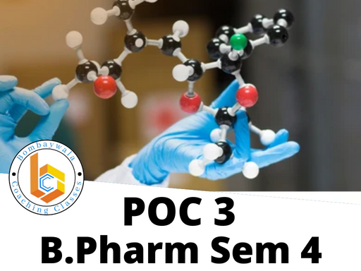 Pharmaceutical organic chemistry 3 || B.Pharm Sem 4 (PCI Syllabus )