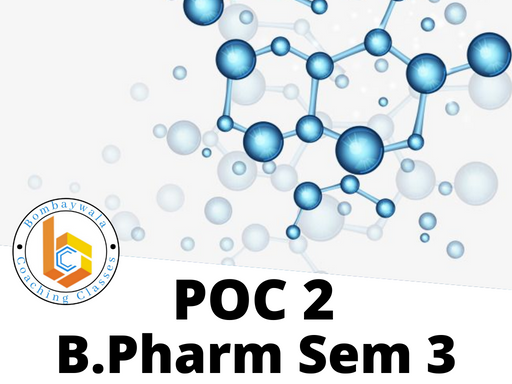 Pharmaceutical Organic Chemistry 2 || B.Pharm Sem 3 (PCI Syllabus )